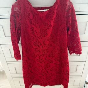 J Howard Red Lace Dress